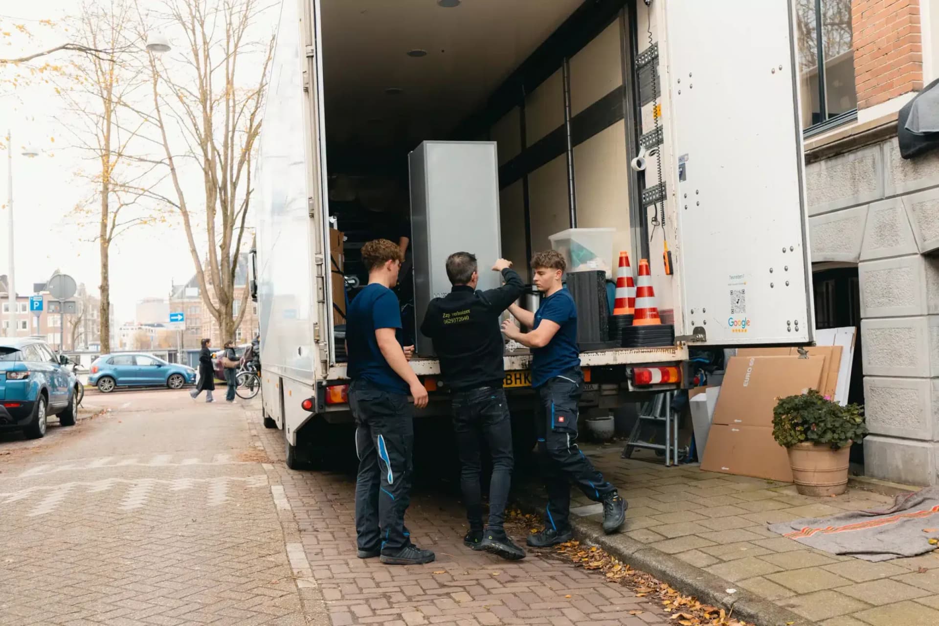 Tijdens de verhuizing in Amsterdam