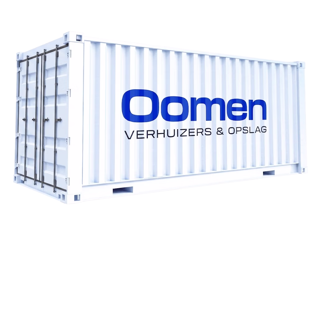 An Oomen storage container on a company's own premises